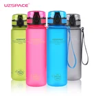 Бутылка для воды UZSPACE, спортивный шейкер из тритана, пластиковая бутылка для воды для путешествий, кемпинга, пешего туризма, школы, 500 мл650 мл1 л