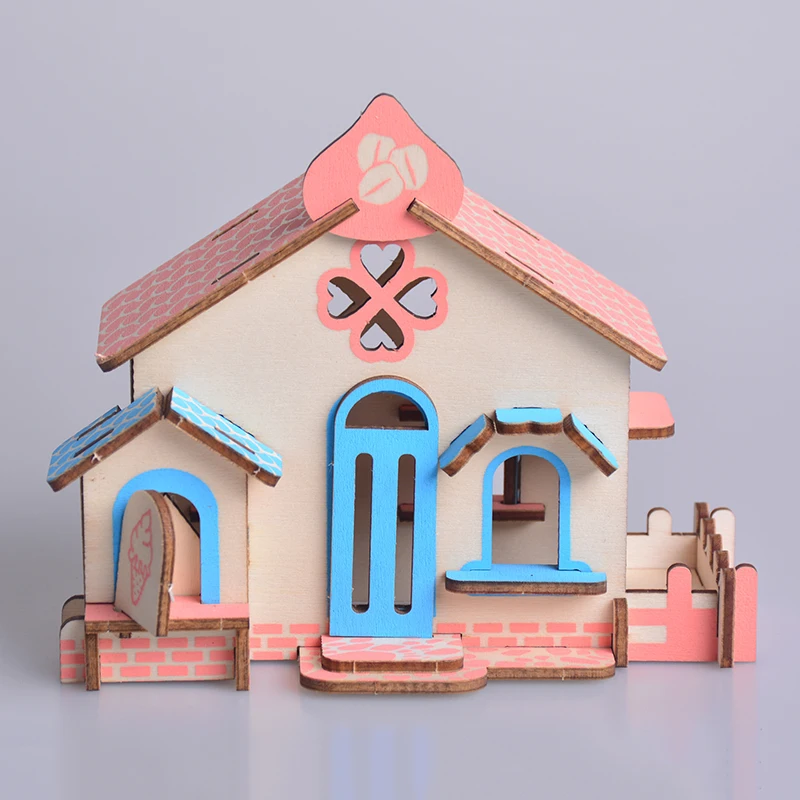 DIY шоколадная хлопчатобумажная 3D деревянная строчка diy Модель Набор игрушек для