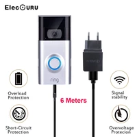 19 68ft6m charging cable with adapter for ring video doorbell 2power cableqc 3 0 quick charge power adaptereuusuk plug
