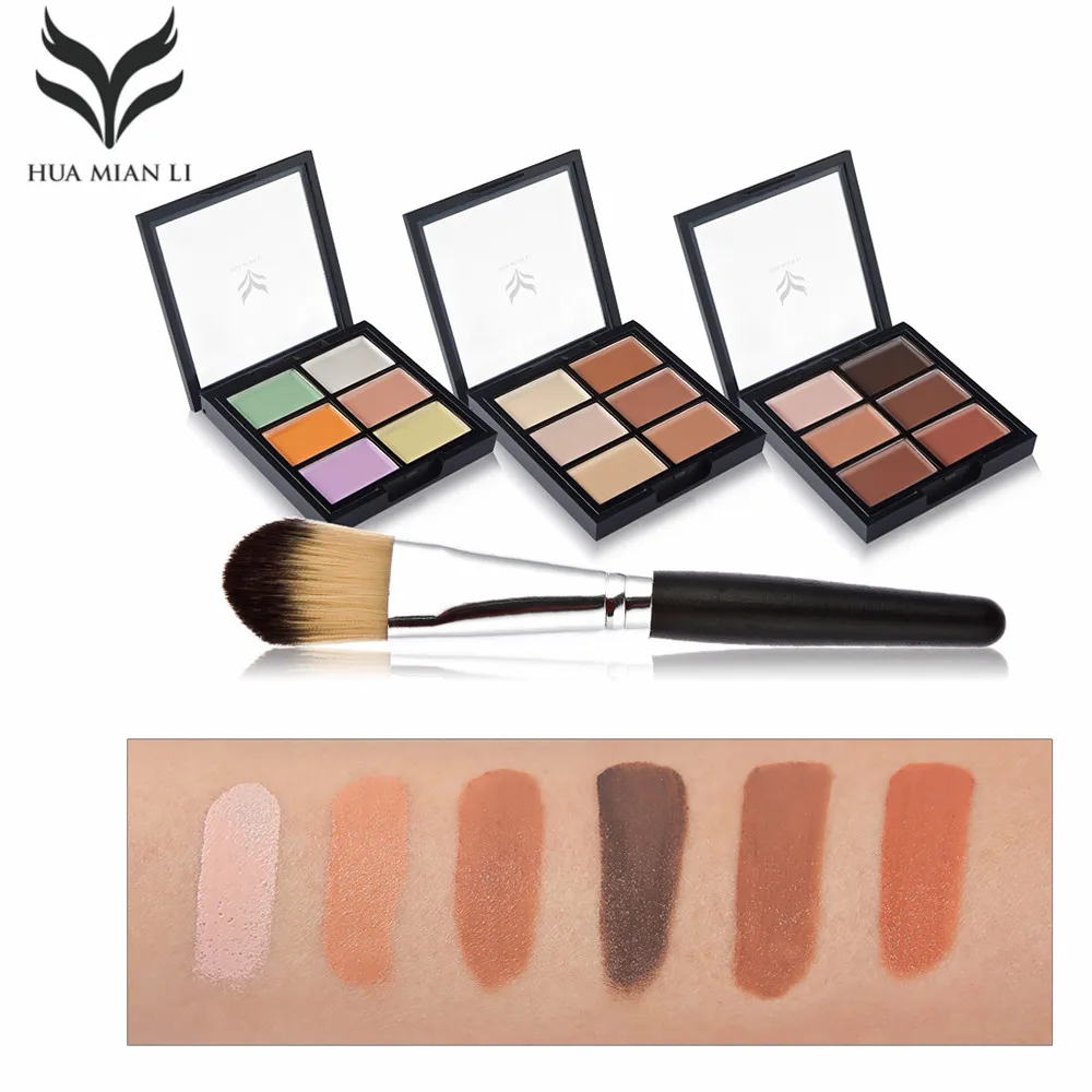 18 видов цветов натуральный Профессиональный консилер палитра макияж Тональная