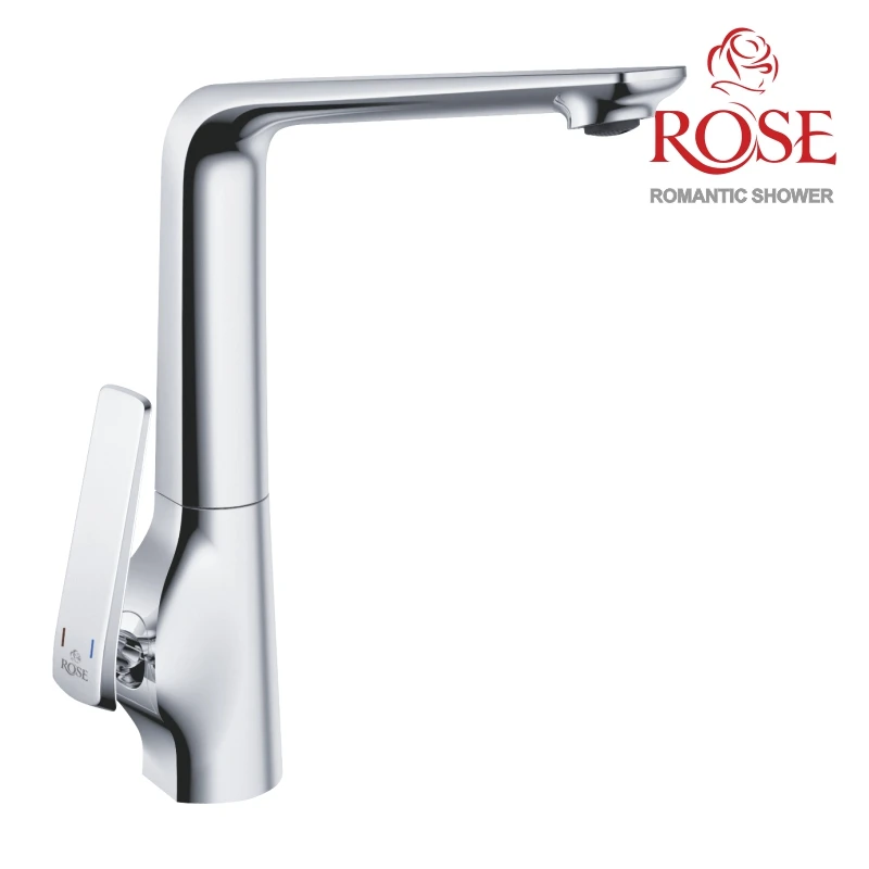 ROSE Смеситель для кухни хромированный латунный смеситель раковины в кухню с