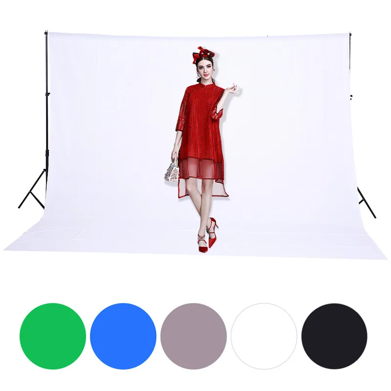Простой фон для фотостудии 3x2 м/10x6 5 футов хлопковый однотонный белый экран ткань