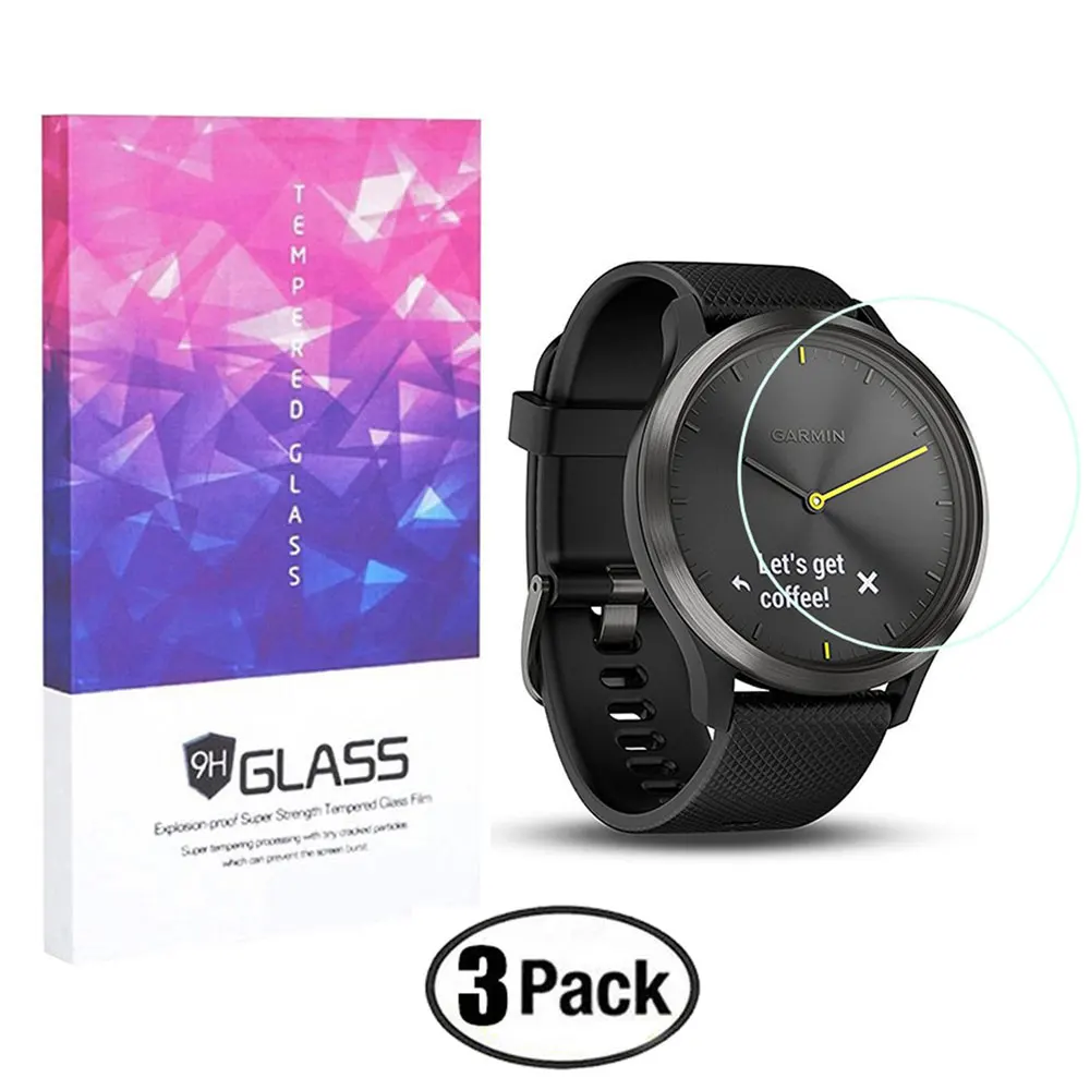 Защитная пленка для экрана Garmin Vivomove HR Watch HD Premium закаленное стекло 9H