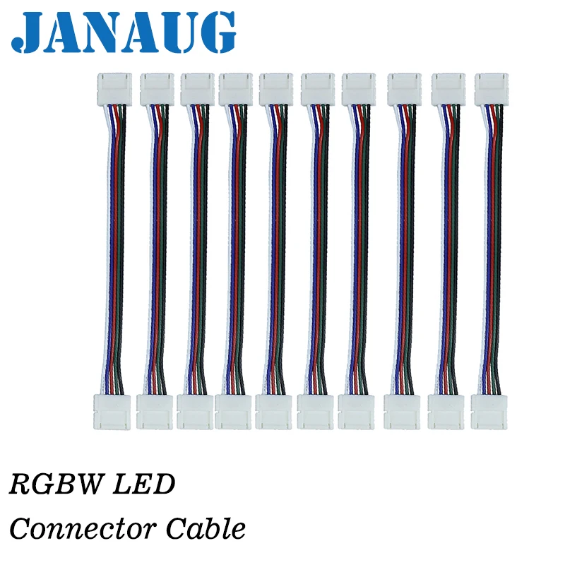 5pin RGBW полосы подключения провода solderless мм 12 ширина клип разъем адаптера с кабелем