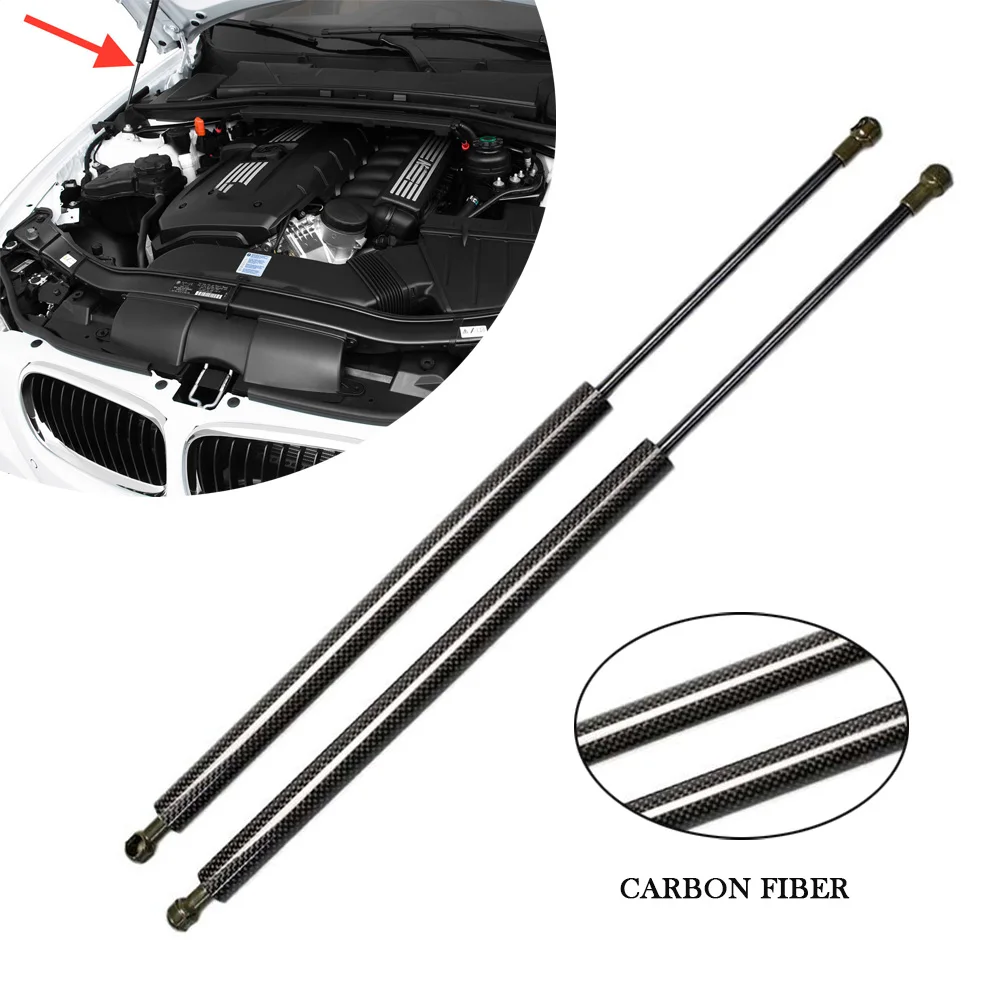 for BMW E53 X5 2000-2003 2004 2005 2006 3.0L 4.4L Hood Bonnet Carbon Fiber Gas Struts Lift Supports Shock Spring 11.38 inches | Автомобили