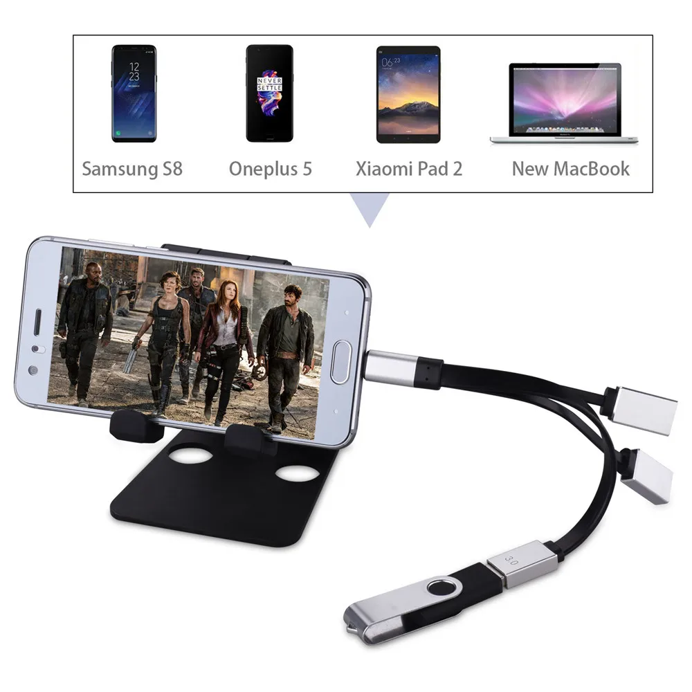 Тип usb C USB 2 0/3 0 Женский адаптер OTG HUB 3 Порты и разъёмы синхронизации данных Cablefor