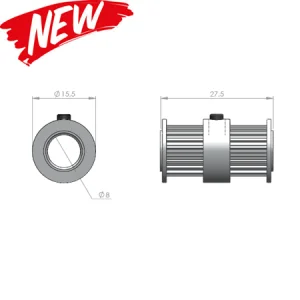 Двойной шкив GT2 20 зубьев 8 мм отверстие|tooth|toothed pulley |