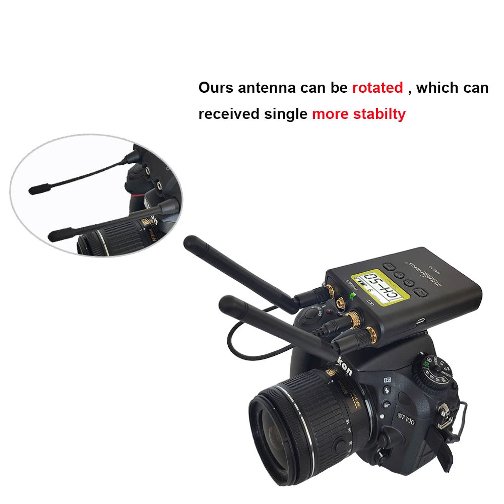 ZhuoSheng WM 9 Беспроводная петличный микрофон система для NIkon Sony Canon запись