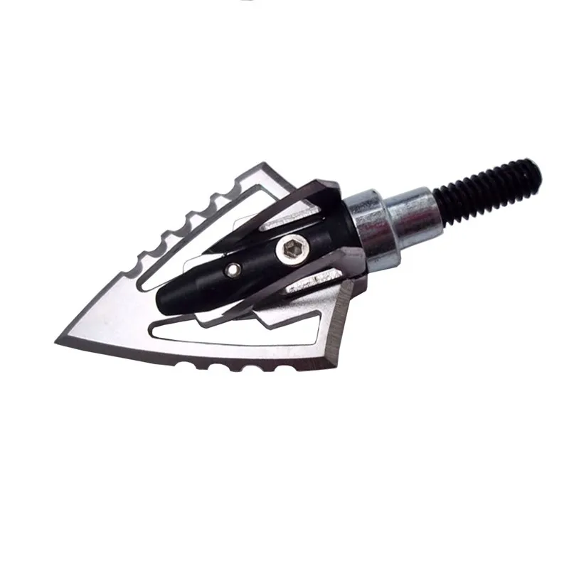 

10pcs Hunting Arrowhead 100Gr Steel Broadhead Arrow Point Target Shooting Tips Crossbow Compound Recurve Bow Head