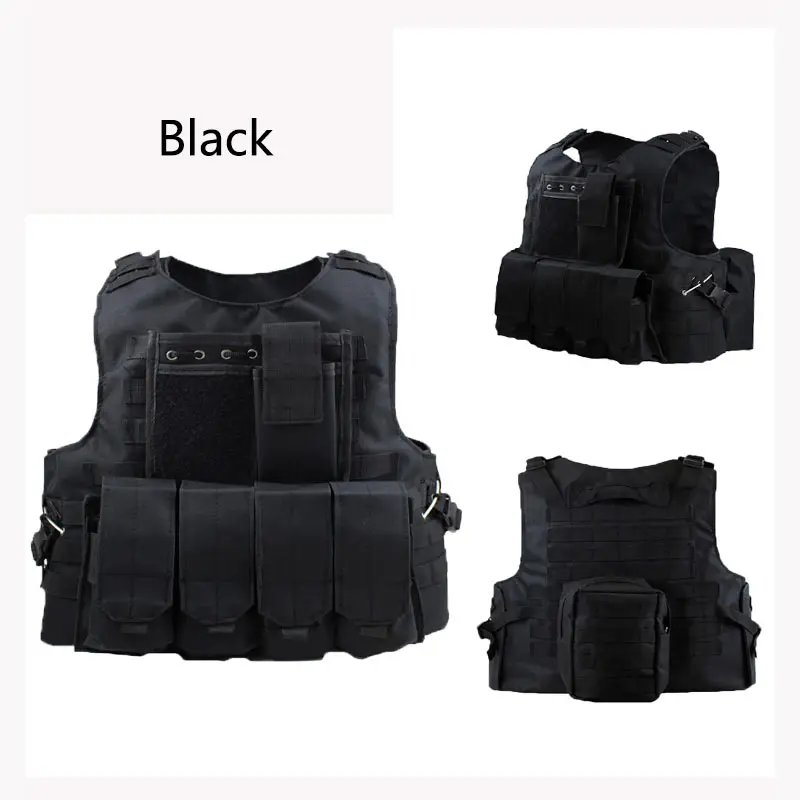 Black Uniforme Militar тактический жилет военная охотничья камуфляжная одежда Colete Tatico спецназ SWAT City Duty жилеты CS Одежда - Цвет: Black