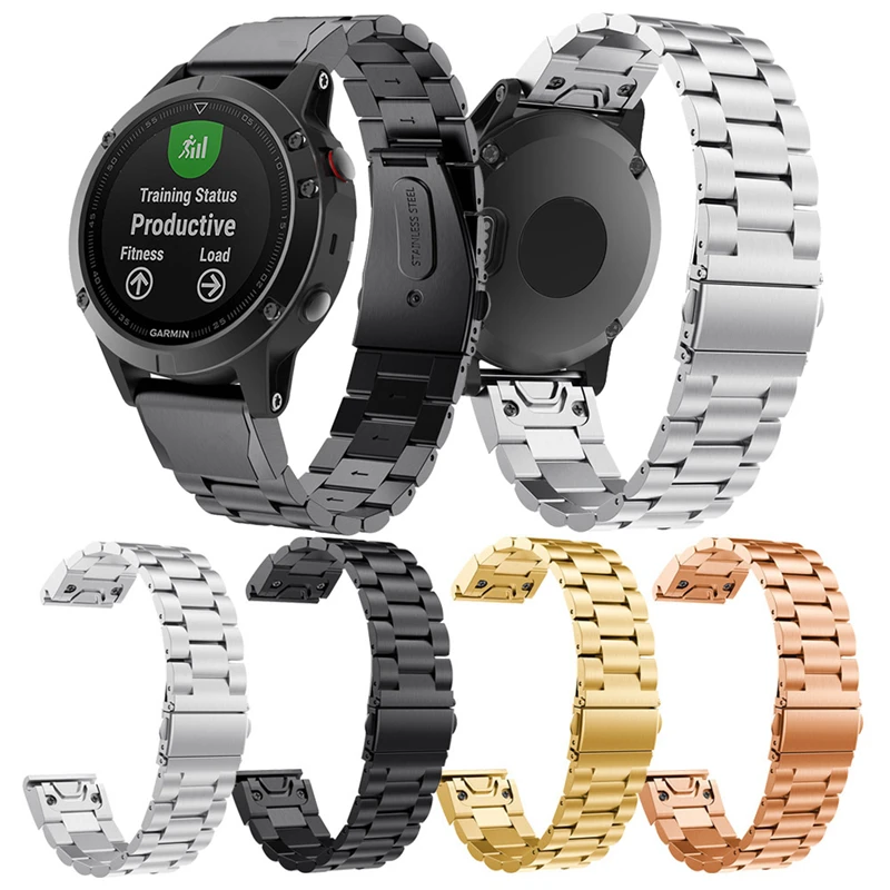 22 мм сменный металлический ремешок из нержавеющей стали для Garmin Fenix 5/Forerunner