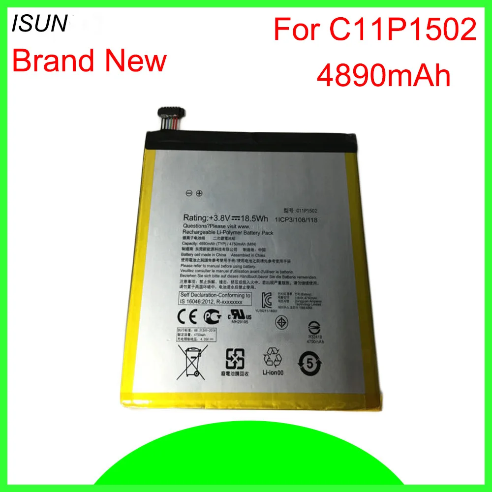 Аккумулятор ISUNOO для телефона ASUS ZenPad 10 Z300C Z300CL Z300CG шт./лот 4890 мАч|Аккумуляторы