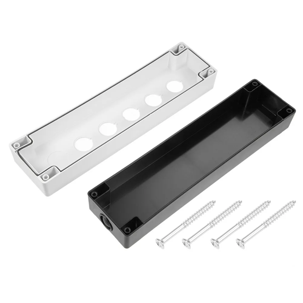UXCELL Push Button Switch Control Station Box 22mm 5 Hole Waterproof Black And White For Power Supply Units Accessories | Строительство