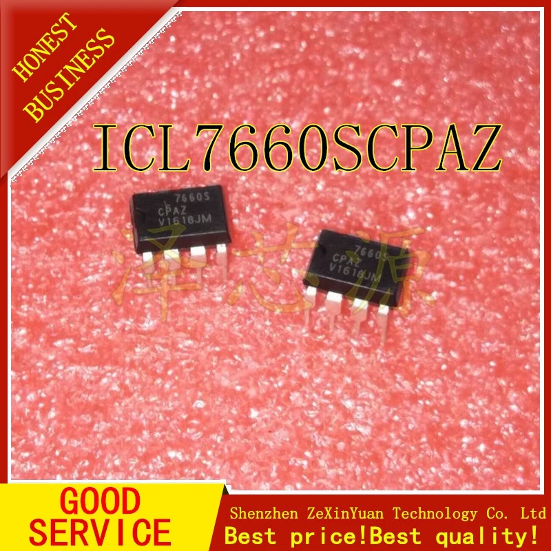 10 шт./лот ICL7660SCPAZ DIP 8 ICL7660 ICL7660SCPA супер Напряжение конвертер|Аксессуары для батарей