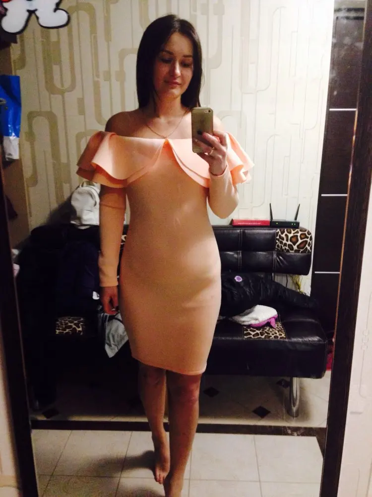 Adyce новые зимние элегантные Для женщин Bodycon знаменитости вечерние платье светло-голубого цвета с длинным рукавом с кружевным гофрированным воротником Клубное платье Vestido