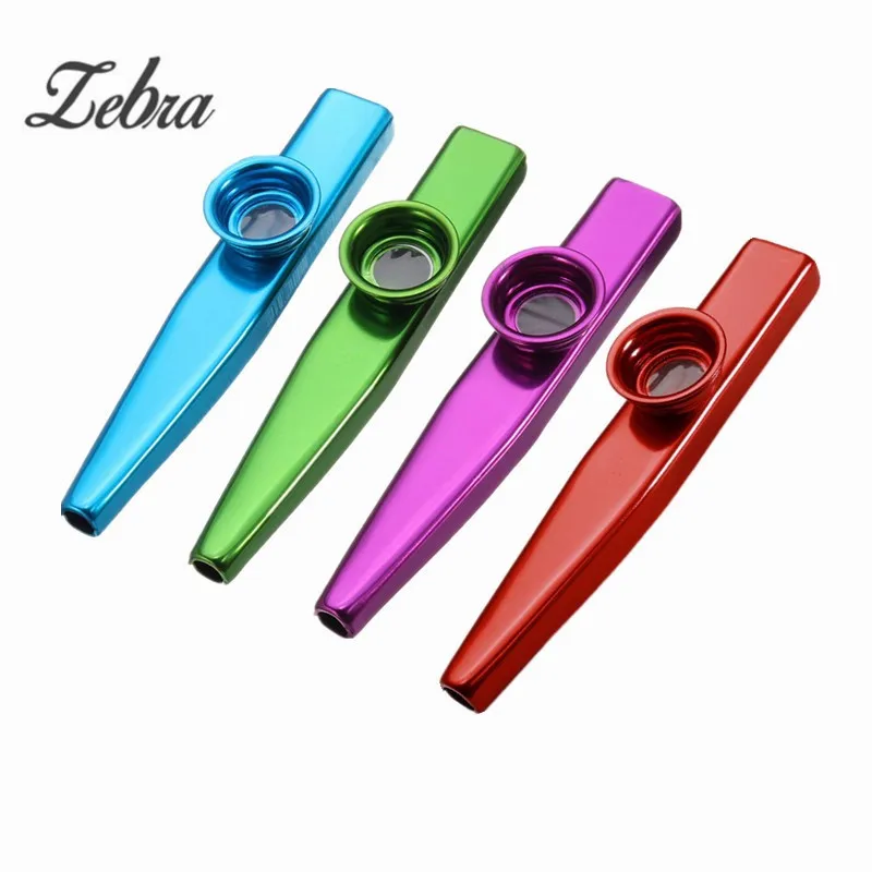 Зебра простой дизайн легкий Kazoo алюминиевый сплав металлический казу для гитары