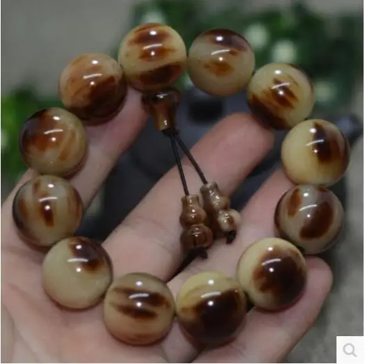 Натуральный подлинный Рог яка Ручная Веревка Молитвенные Четки из бусин