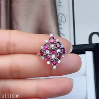 kjjeaxcmy boutique jewelry 925 sterling silver inlaid natural gem magnesium aluminum garnet female ring support test cvbg