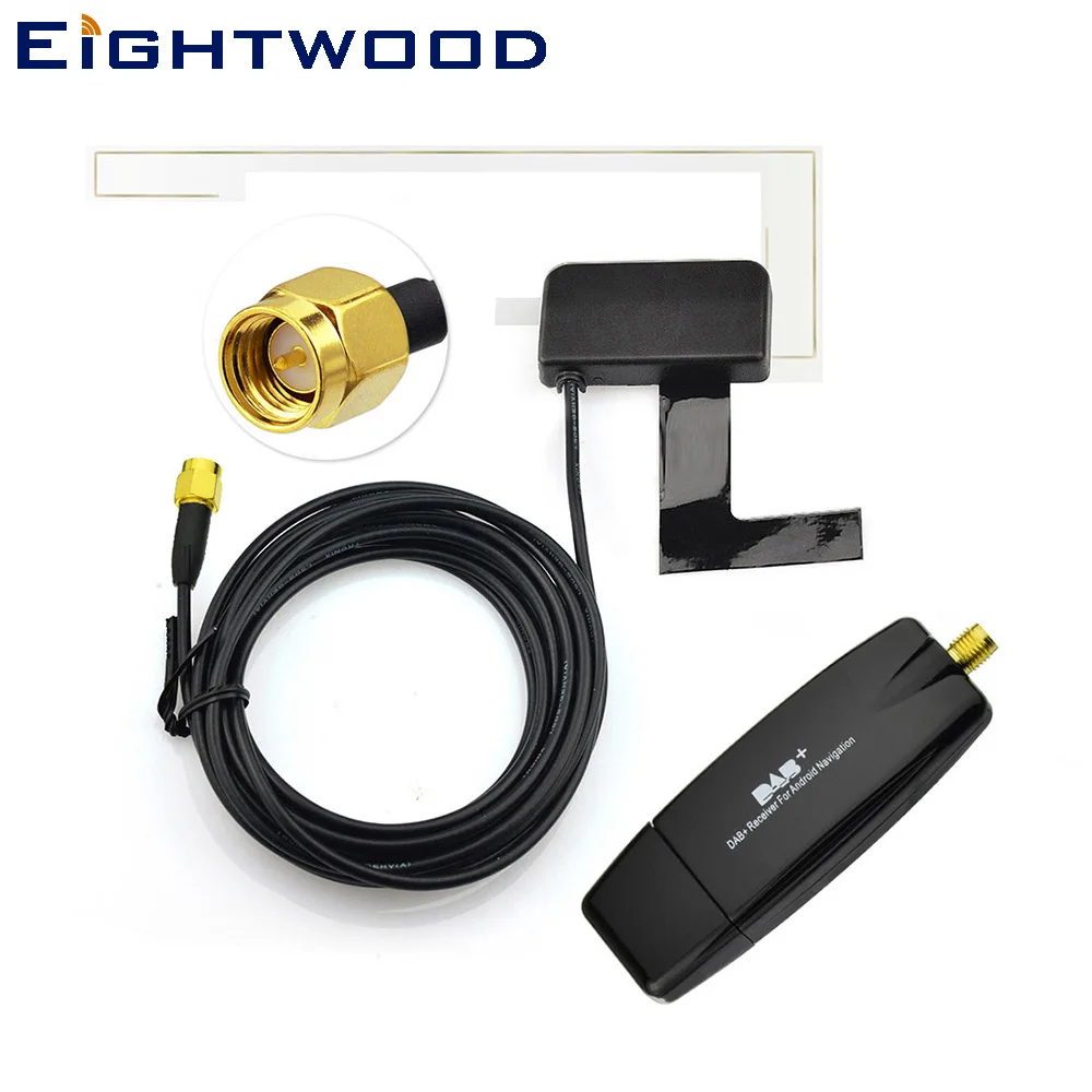 Eightwood Европейская Авто USB DAB + радиоприемник стеклянное крепление активная