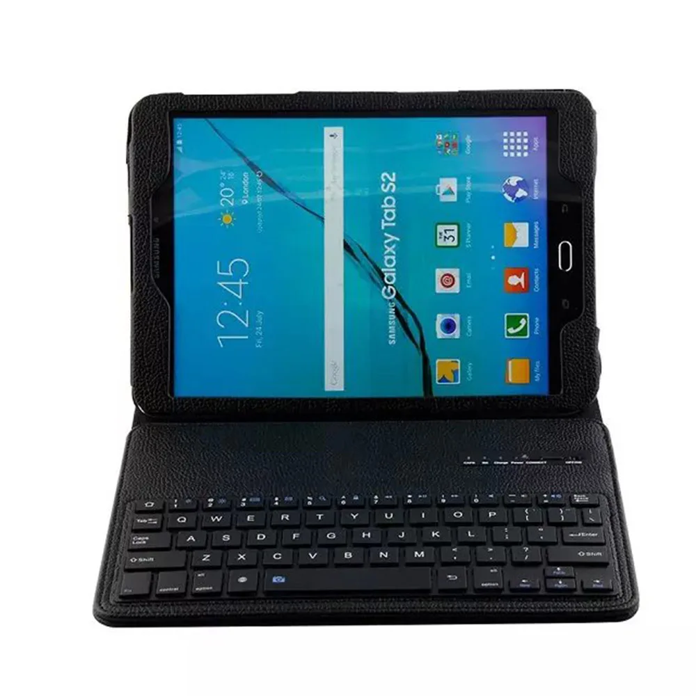 Bluetooth клавиатура кожаный чехол для Samsung Galaxy Tab A 9,7 ''T550 Tab S3 T820 T825 Tab S2 T810 T815 Клавиатура Чехол