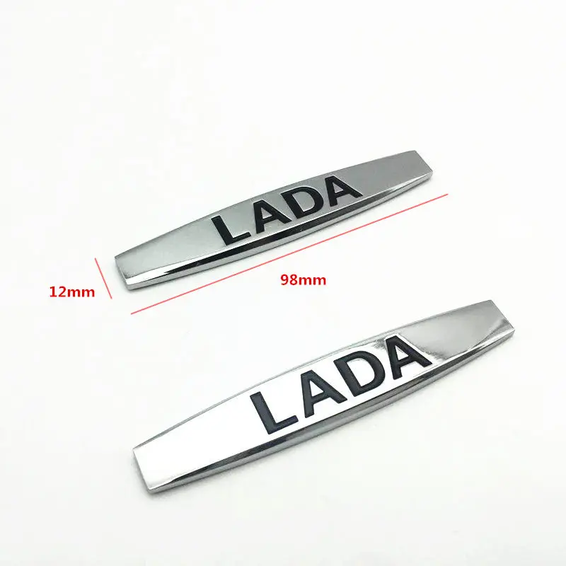 FDIK 2PCS/set 3D Metal for LADA Logo Car Sticker Granta Kalina Priora Side Emblem Tail Badge Auto Rear Trunk Decoration | Автомобили и