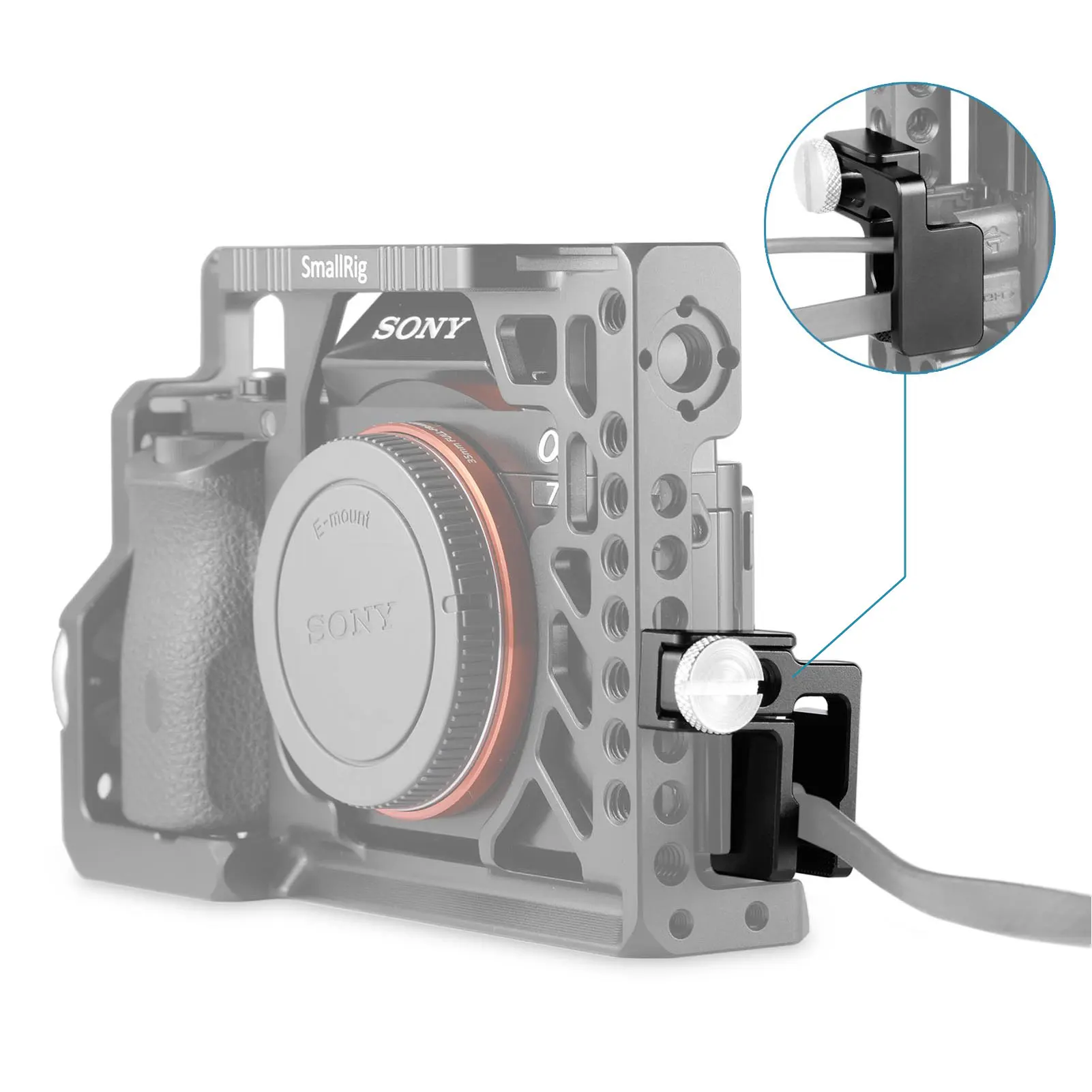 SmallRig Кабель HDMI Зажим для sony A6500 A6300 A6000 камера SmallRig клетка 1661/A7 A7S SmallRig клетка 1815 и т. Д.- 1822
