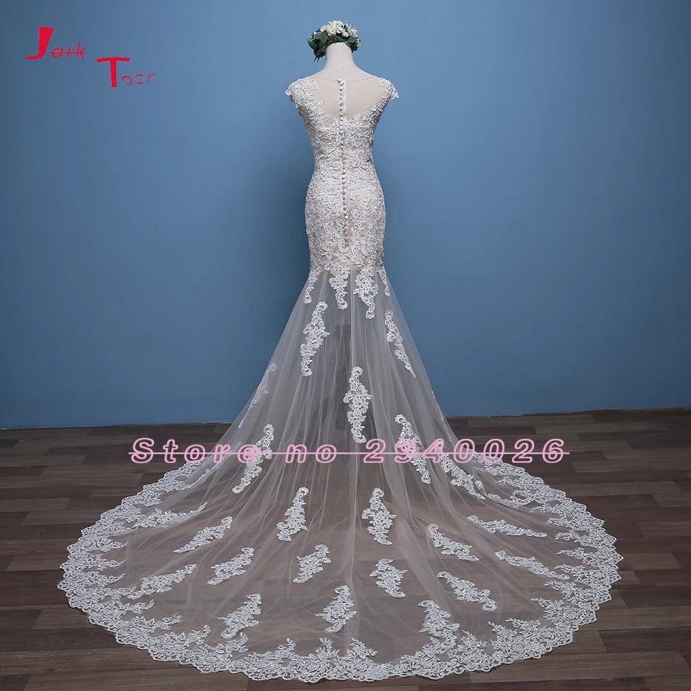 Jark Tozr Vestidos De Noiva Princesa с открытыми плечами Тюль цвет Шампань Великолепная Съемный