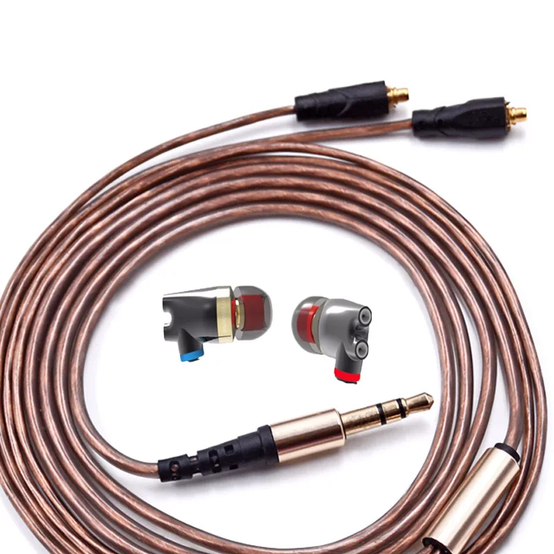 Наушники с медным покрытием провод mmcx кабель микрофоном для shure SE425 SE215 SE535 se846