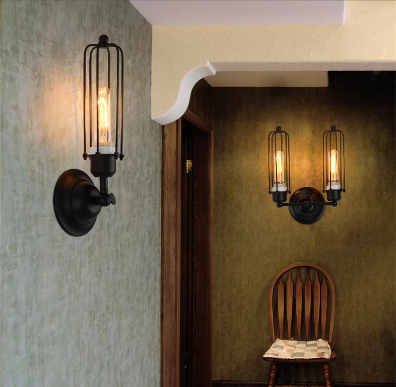 Винтажные Настенные светильники Лофт Американский промышленный светильник