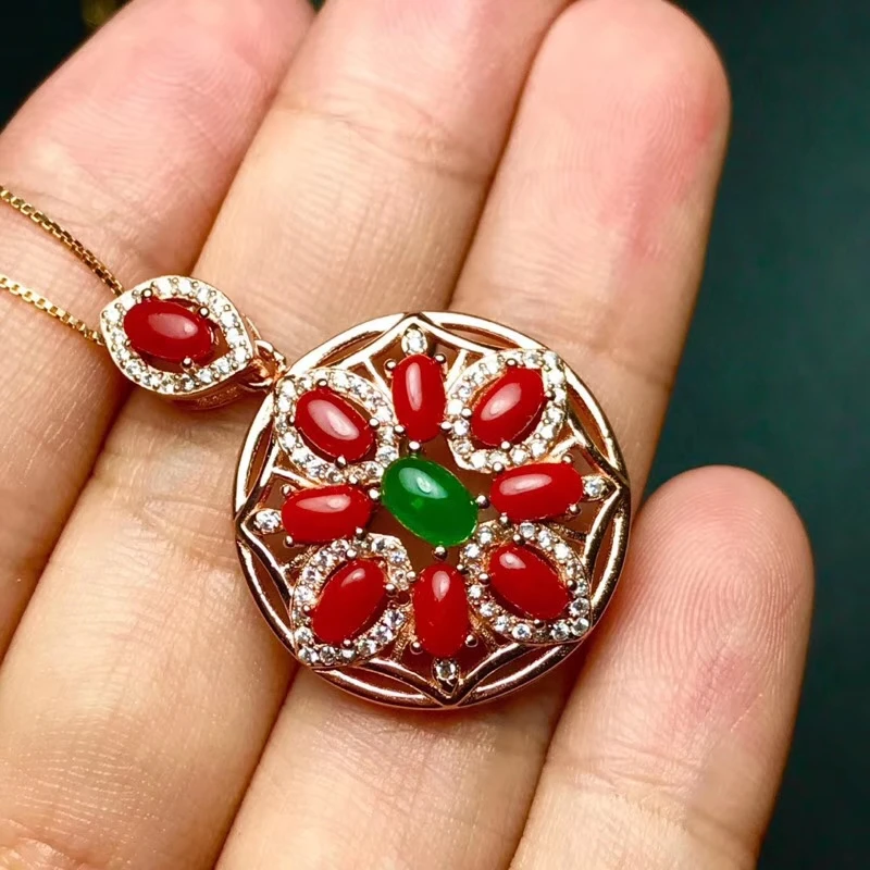 Ювелирные изделия KJJEAXCMY boutique из серебра 925 пробы женский кулон с натуральным