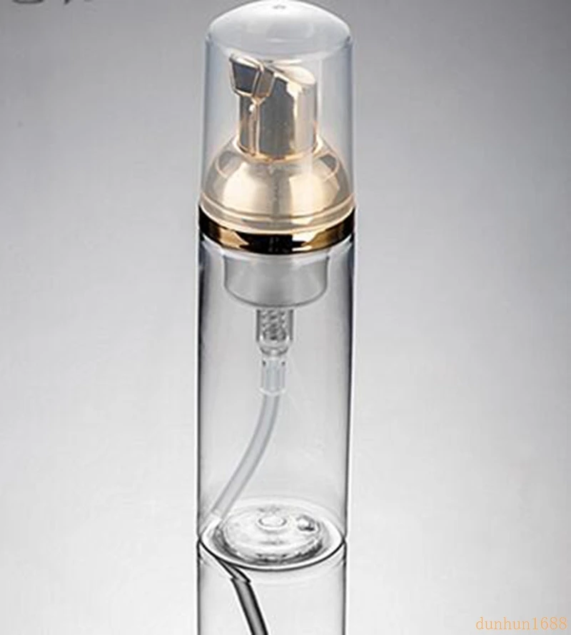 

.50ml Foamer Bottle Pump Facial Cleanser clear liquid Soap Dispenser best cheapest Foam bottle with golden foamer #2421