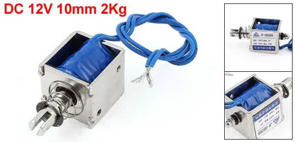 UXCELL 12 в 10 мм 2 кг 4.4Lb Push Pull Тип открытая рамка Электромагнит для офиса бытовой техники механический