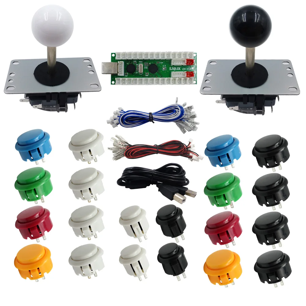 SJ @ JX 2 игровой аркадный Комплект сделай сам аркадная игра USB кодировщик кнопка и