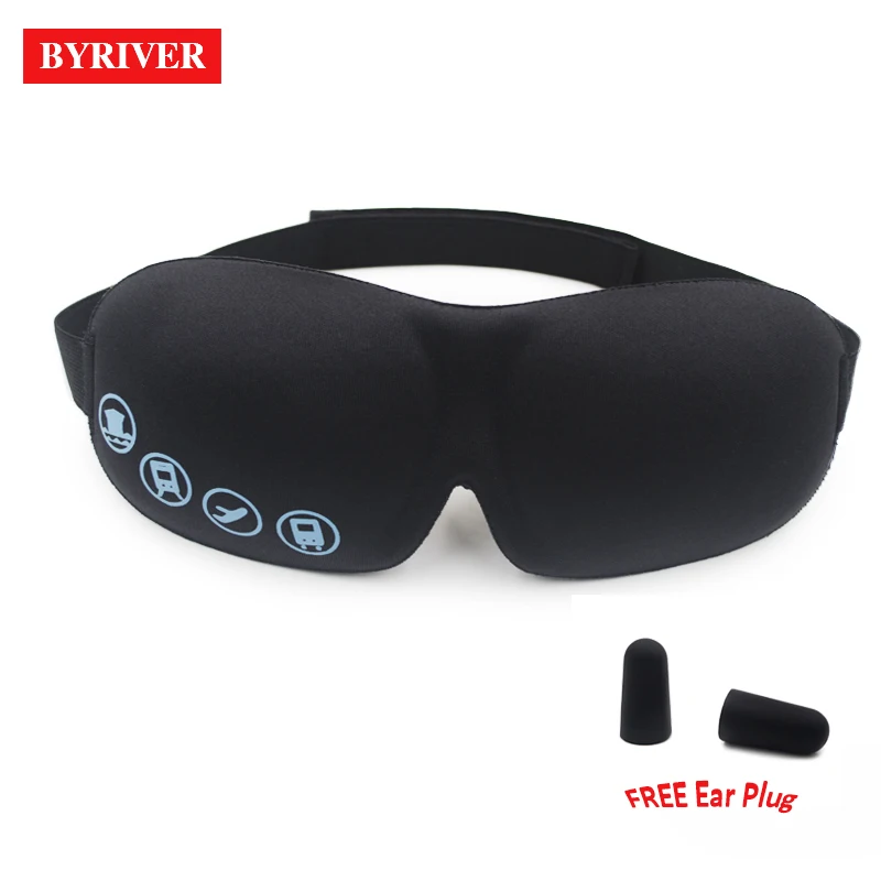 

BYRIVER Sleeping Eye Mask, Travel Sleep Eye Shade Cover, 3D Memory Foam Nap Eye Patch Blindfolds Blinders, FREE Earplug