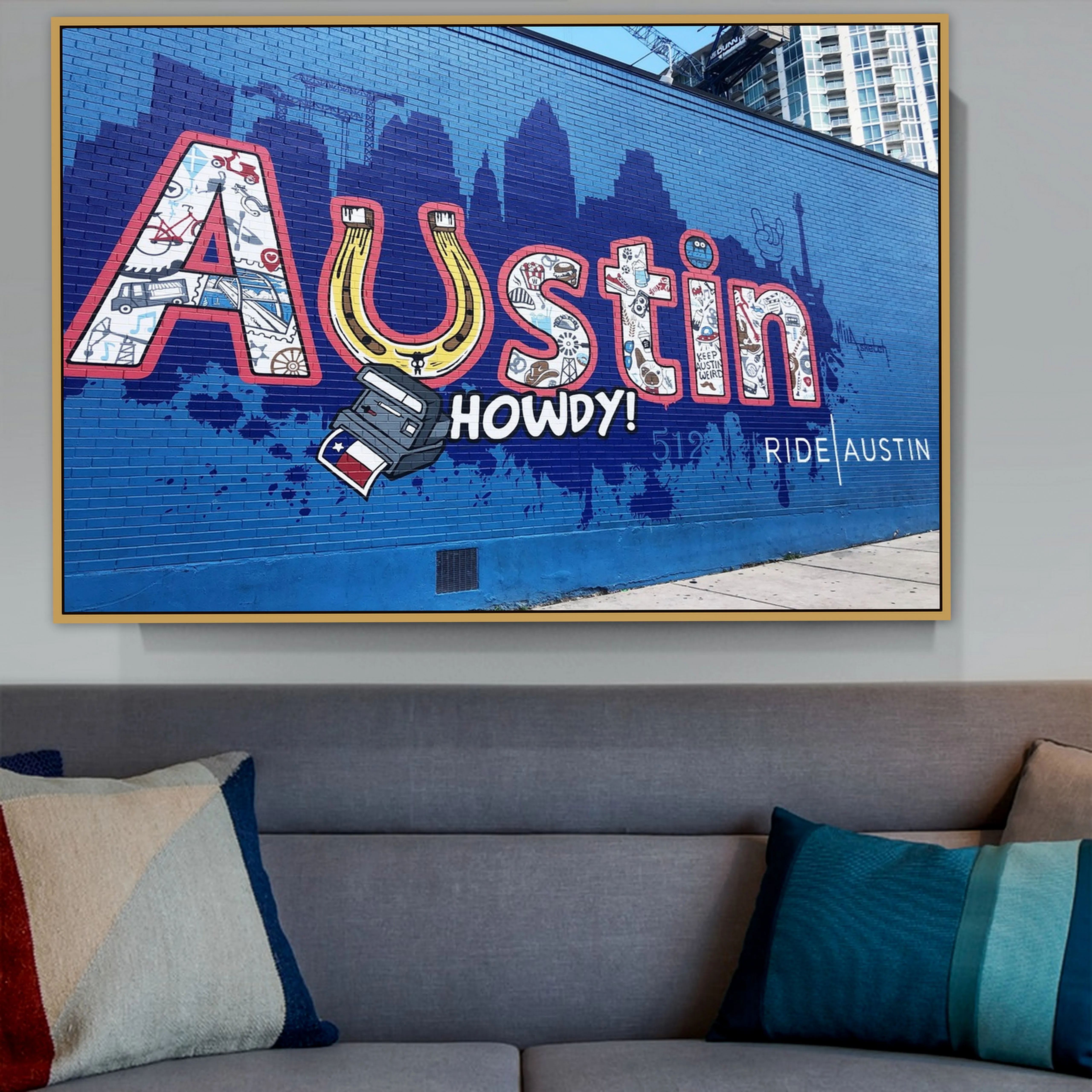 

Austin Urban Street Art Graffiti Wall Art Poster Wall Photo Pictures Wall Art Living Room Wall Decor Painting Canvas Print