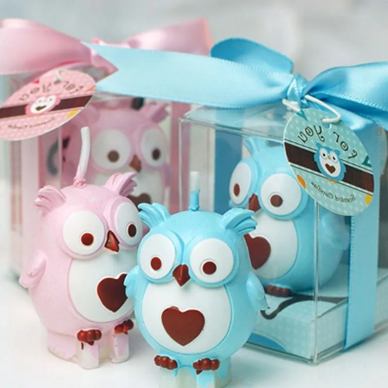10 шт. Baby shower сувениры День рождения часть свеча Сова подарки и для гостей