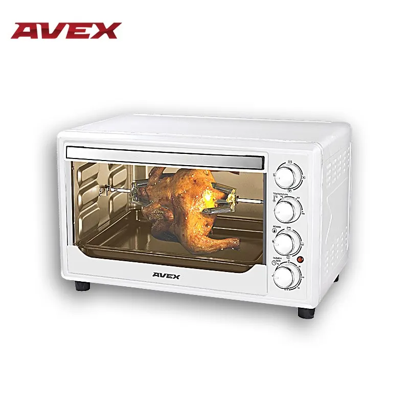 White 35 литров, Конвекция, Гриль, Подсветка, Вертел, Мини духовка AVEX TR 350WCL - Цвет: White