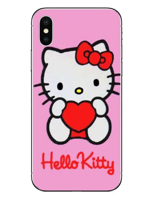 TPU IMIDO hello kitty Мягкий ТПУ силиконовый чехол подходит для Apple iPhone X XR XS Max 8 для iPhone 7 8 6 6S Plus 5 5S чехлы для телефонов - Цвет: TPU