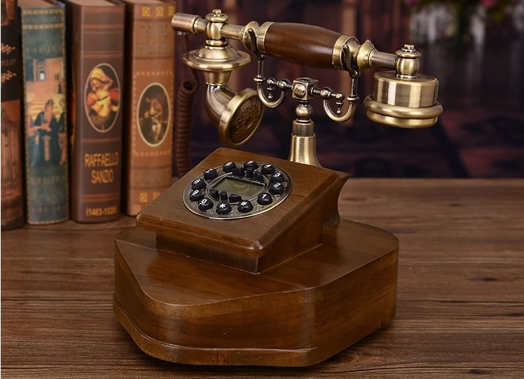 Fashion wood telephone vintage classical Handsfree/Blue Screen/Caller ID | Компьютеры и офис