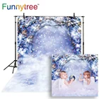Фон для фотосъемки Funnytree photophone bokeh блестящая Рождественская елка снег зима Страна Чудес фон фотостудия