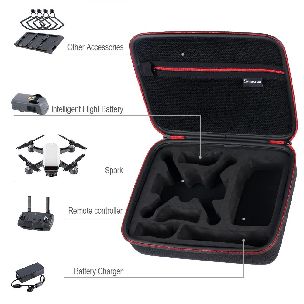 Сумка для хранения Smatree D400 чехол DJI Spark Drone/дистанционное управление/батареи с