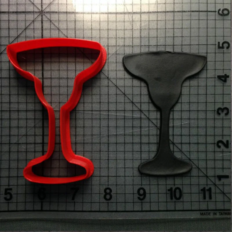 Cocktail Glass Design Cookie Cutter Set Custom Made 3D Printed Fondant Cake Decorating Tools Kitchen Accessories | Дом и сад