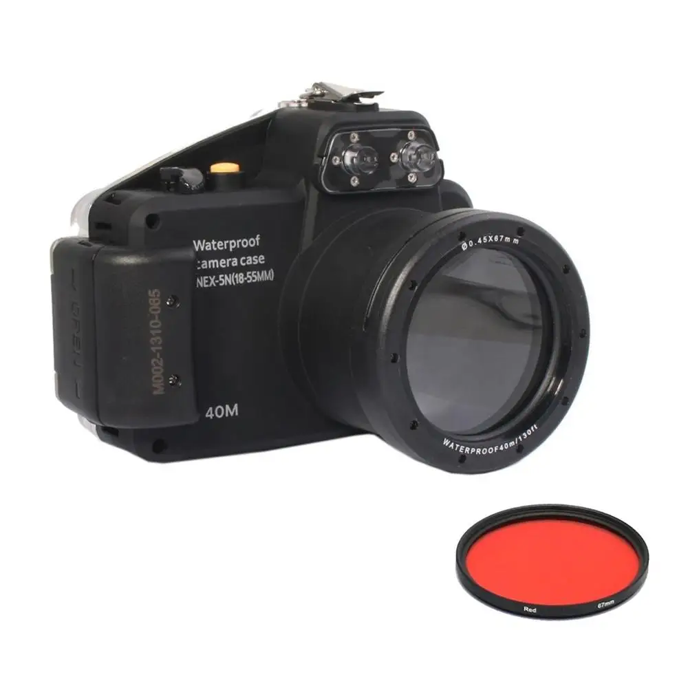 Водонепроницаемый корпус камеры Meikon 40 м/130 футов для Sony NEX 5N с объективом 18 55 мм