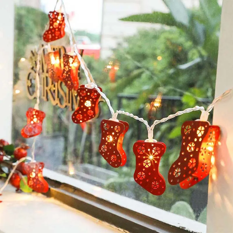 1 4 м Chritmas светодиодный светильник Санта Клаус Рождественская елка в форме чулка
