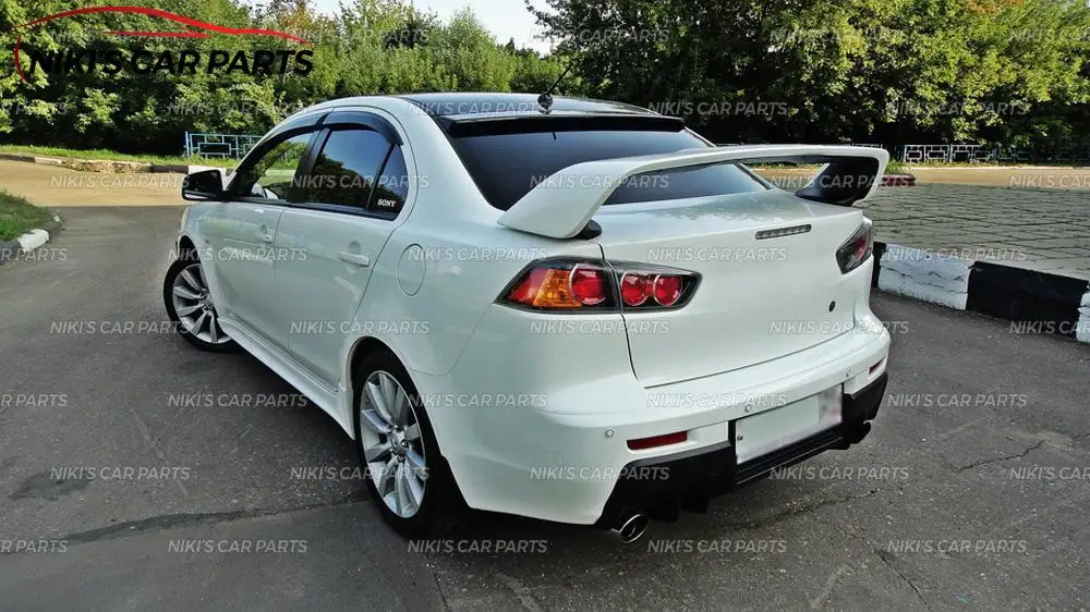 Диффузор заднего бампера для Mitsubishi Lancer X 2007- ABS пластиковый комплект кузова аэродинамическая накладка украшение автомобиля Стайлинг тюнинг