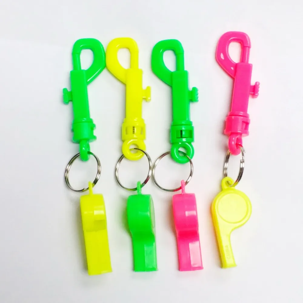 4 шт. пластиковый свисток с поворотным зажимом защелкивающийся крючок брелок