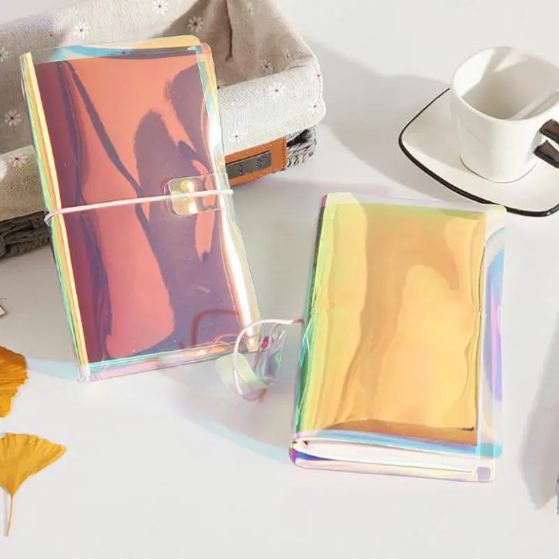 2018 Yiwi 18 см * 11,5 см Портативный Красочный прозрачный блокнот из ПВХ для путешествий с сетчатыми линиями и сумкой на молнии от AliExpress WW