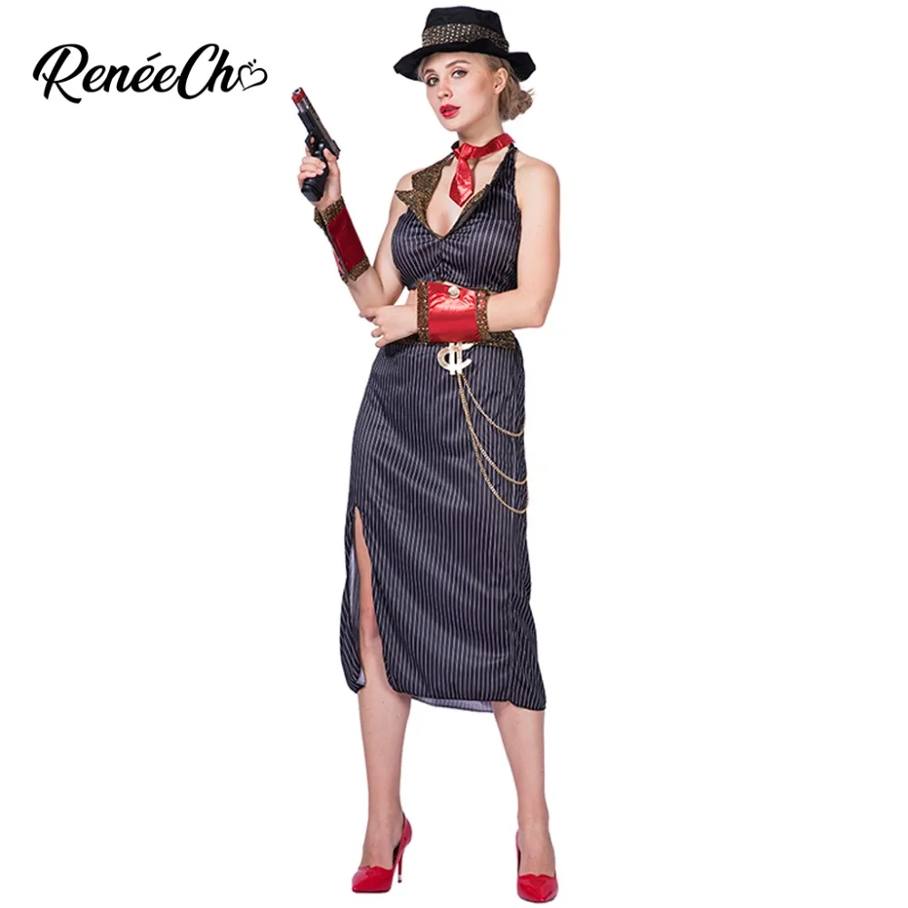 

Halloween Costume For Women Gangster Girl Costumes fantasias adulto feminino carnaval party wear sexy moll cosplay dress