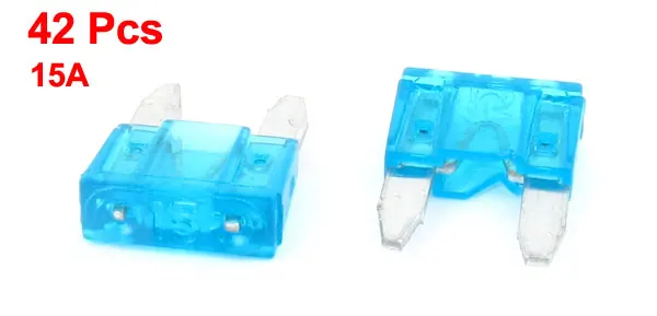 X Autohaux 42 шт. для мотоцикла автомобиля Atc Ato Mini Blade Fuse 15A Blue|fuse 15a|15a mini fusefuse car |