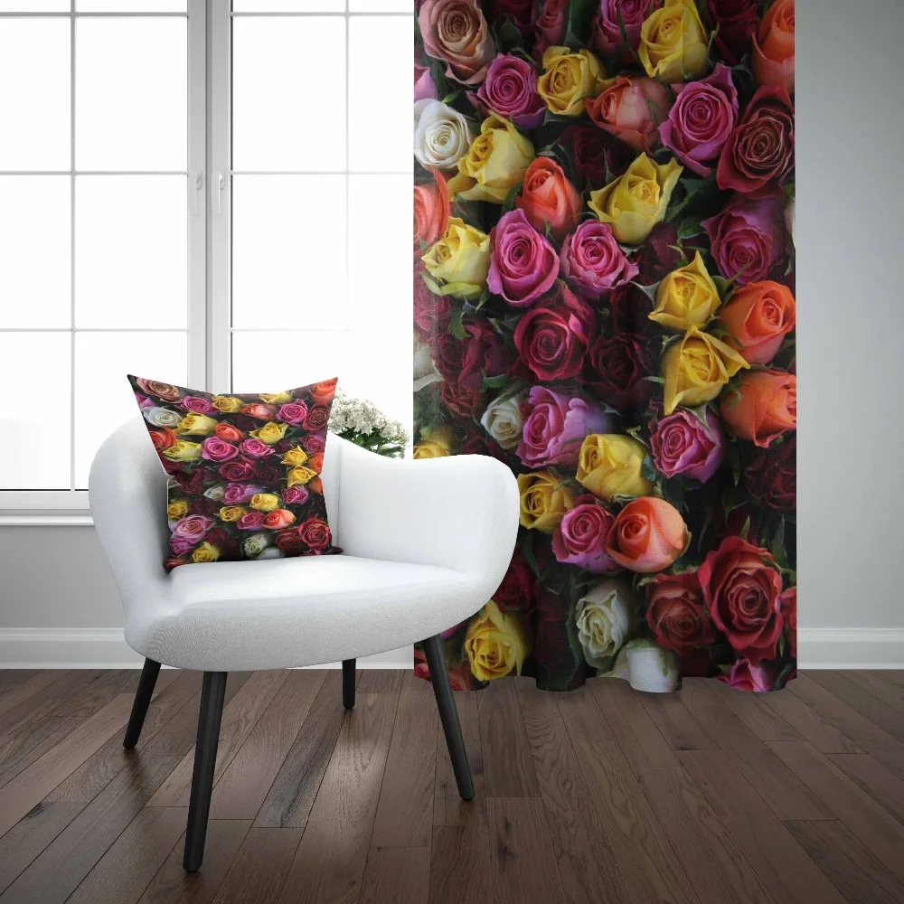 Еще белый желтый красный розовый оранжевый смешанные цветочный узор 3D принтом